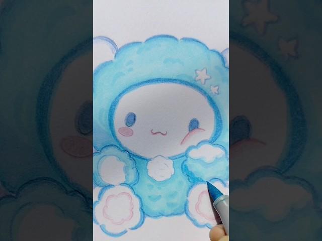 Drawing  cinnamoroll #shorts #cute #colouring #sanrio #artshorts