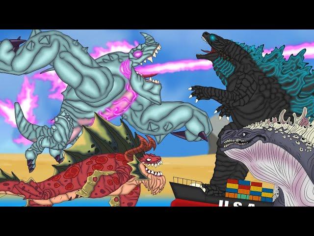 Sharknarok & Behemoth VS Godzilla & Whale Godzilla