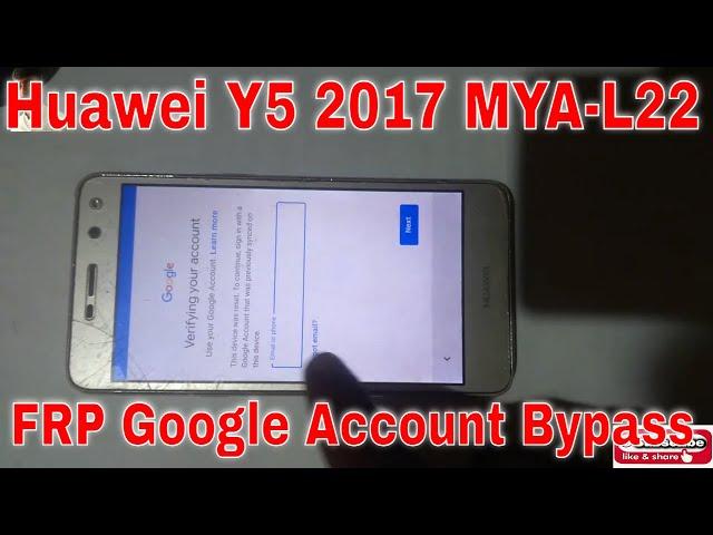 Huawei MYA L22 FRP Bypass Without PC | Y5 2017 Google Account Reset 6.0 Done