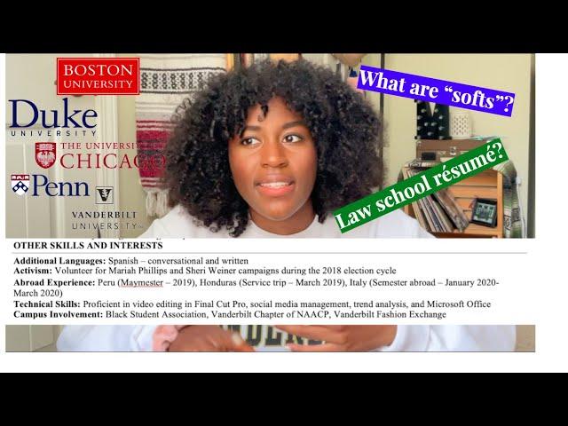 what did I do to get into law school? "softs" and a close look at my résumé