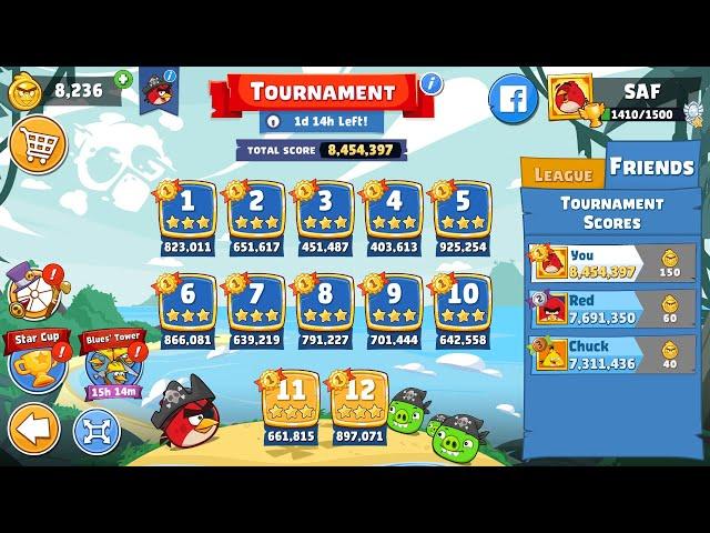 Angry Birds Friends. Tournament (09.11.2024). All levels 3 stars. Passage from Sergey Fetisov