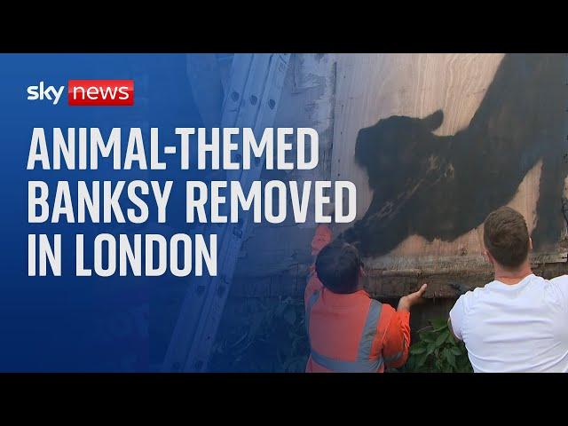 Banksy's latest London artwork removed hours after being unveiled in northwest London