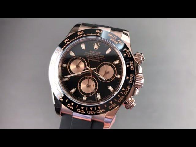 Rolex Daytona Ceramic Rose Gold Oysterflex Strap 116515LN Rose Gold Rolex Watch Review