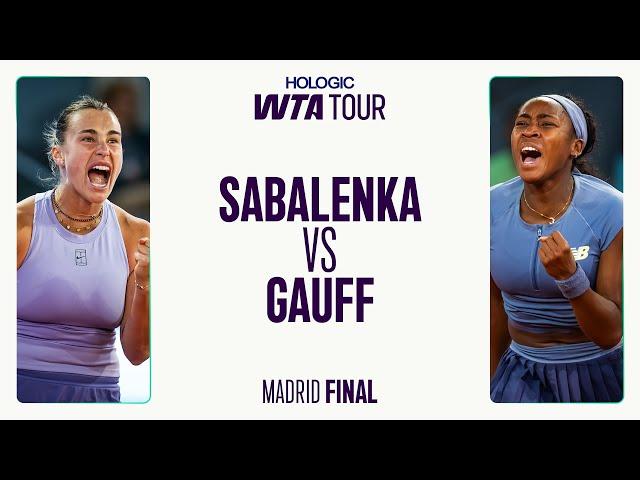 Aryna Sabalenka vs. Coco Gauff | 2025 Madrid Final | WTA Match Highlights