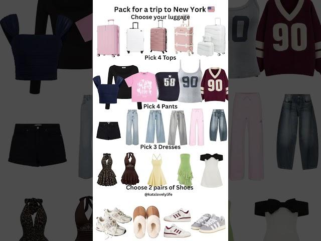 Pack for a Trip to NEW YORK ️ #preppy #clothing #fashion #vacation