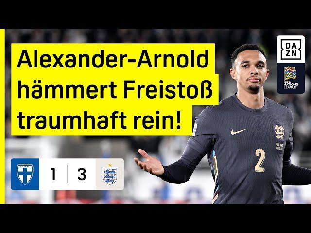 Alexander-Arnold mit Wahnsinns-Freistoß: Finnland - England | Nations League | DAZN Highlights