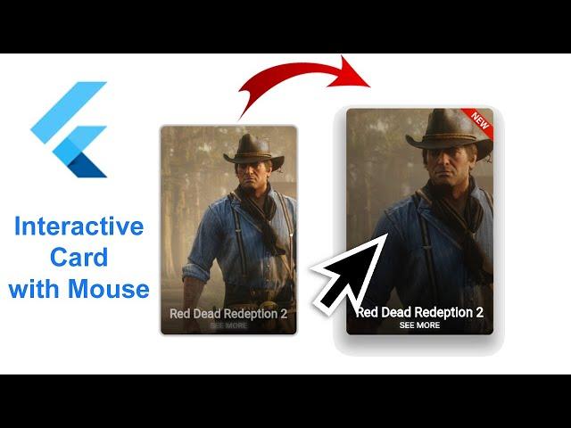 Interactive card Flutter | change background image size with Hover | card interacts for mouse Cursor