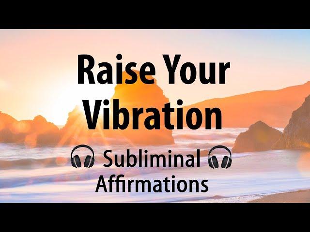 RAISE YOUR VIBRATIONAL ENERGY - 8 Hrs of Subliminal Affirmations with Heavy Rain, Frogs, Dark Screen