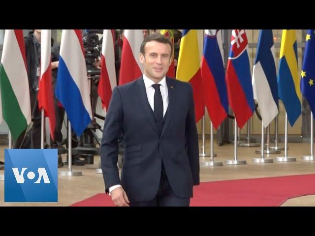 Macron, Merkel, Other EU Leaders Arrive for Budget Summit