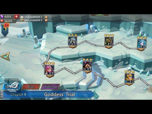 Chapter 8 Goddess Trail (Normal) - Lords Mobile | Cleared with 3 Stars