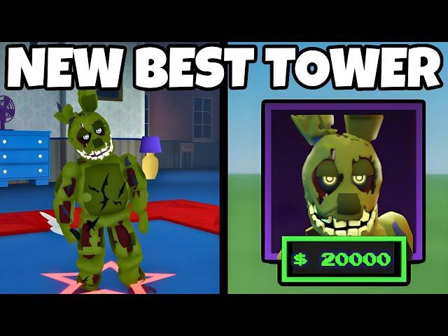 NEW SPRINGTRAP TOWER IS CRAZY OP - Roblox Five Nights TD (FNTD)