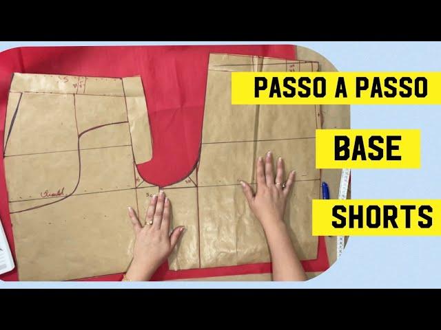 BASE DE SHORTS PASSO A PASSO SEM COMPLICAÇÕES DIY #dicasdecostura #modelagemsobmedida #moldes