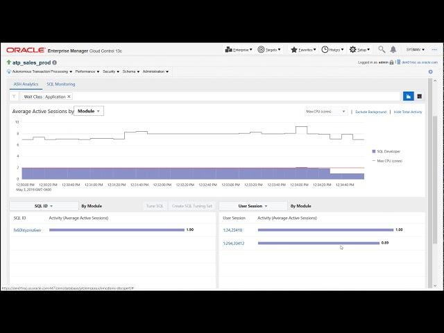 DEMO: Using Enterprise Manager 13c for Autonomous Databases