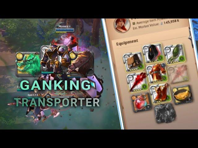 ALBION ONLINE | MYSTERIOUS TRANSPORTER | GANKING WITH GROUP | PVP GANKING BEARPAWS |