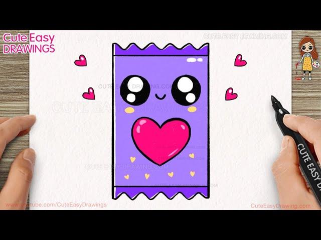 How to Draw a Cute Chocolate Bar Easy for Kids