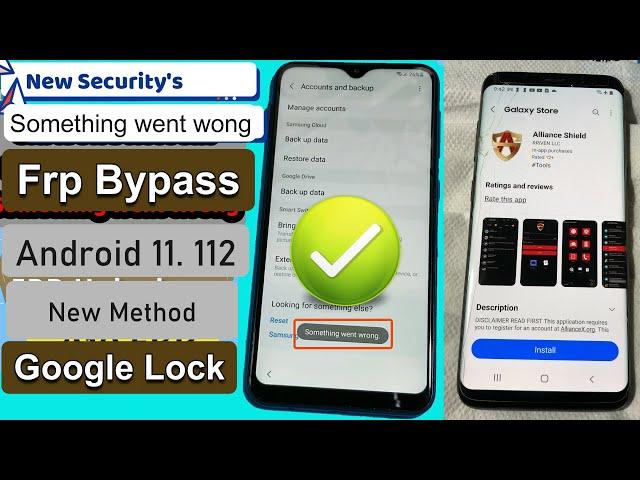 All SAMSUNG Frp Bypass 2022 Android 11/12 | Samsung Frp Something went wrong Fix - NO Restore data