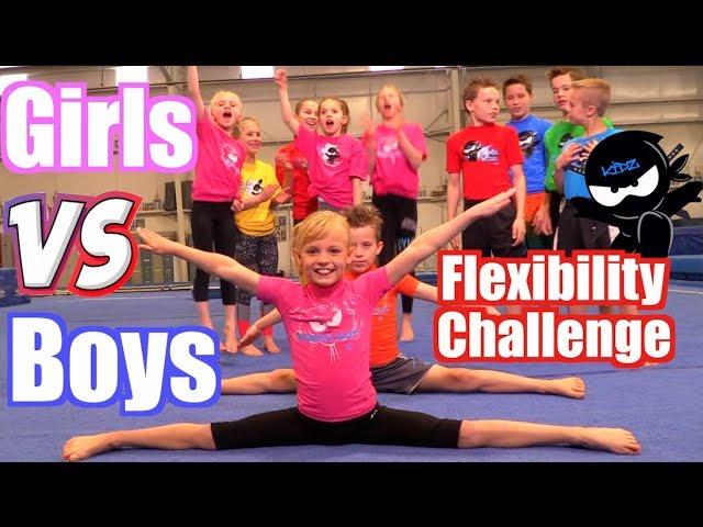 Girls vs Boys Gymnastics | Flexibility Challenge