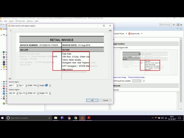 Lesson 8 Workfusion OCR Read data from PDF or Images using Optical character recognition