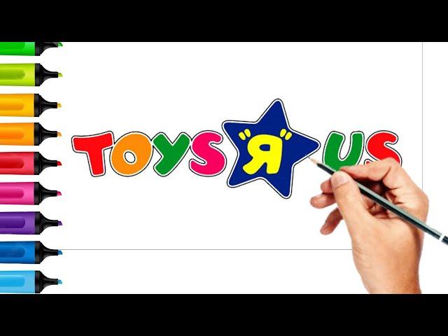 How to draw Toys r us logo | TOYS R US