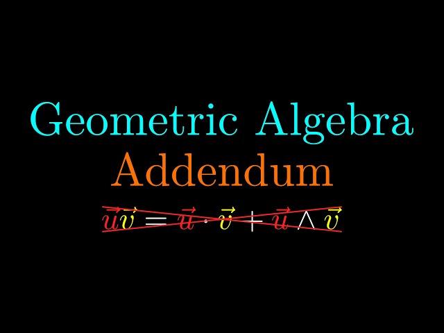 Addendum to A Swift Introduction to Geometric Algebra