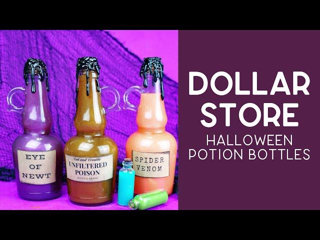 How to Make Dollar Store Potion Bottles for Halloween