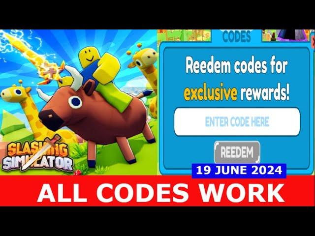 *ALL CODES* Slashing Simulator ROBLOX | JUNE  19, 2024