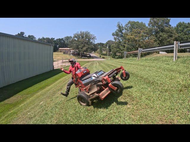 Did I Push the Toro Grandstand Revolution too far Mowing on this Super Steep Hillside?