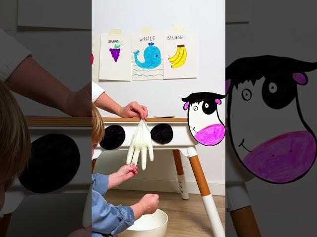 How to Milk a Cow!  Fun DIY Learning Activity for Toddlers #shorts #toddlers #easylearning