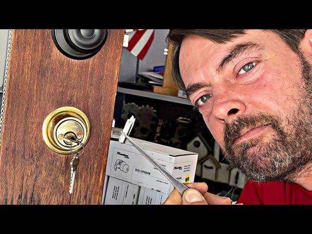 Schlage Deadbolt - Key turns all the way around - Capped Screws - How to Fix