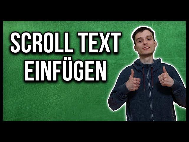 Streamlabs OBS - Scroll Text einfügen