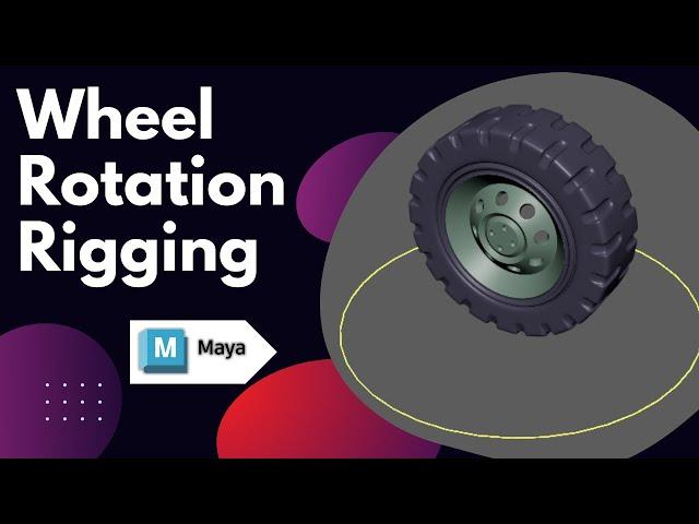 Car Wheel Rotation Rigging With Expression Editor in Autodesk Maya