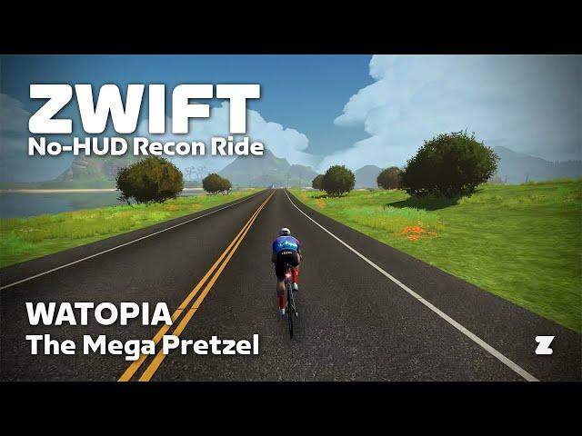Zwift no-HUD recon: The Mega Pretzel