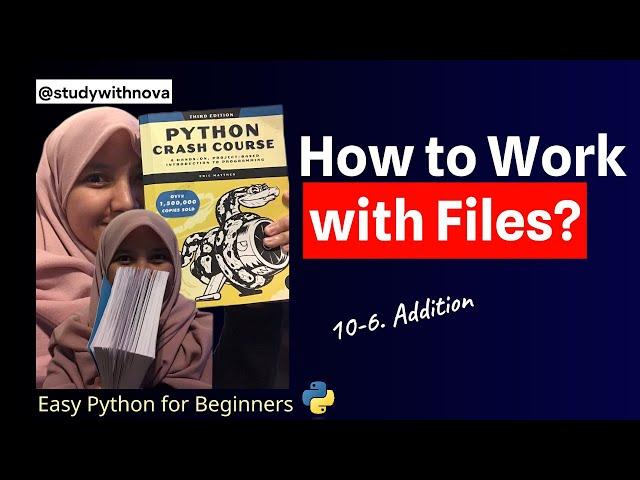 #72 Let's Code Python Crash Course | studywithnova