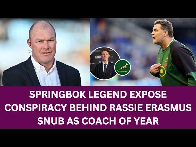 Springboks legend Schalk Burger exposes Conspiracy Rassie Erasmus Snub in World Rugby Award