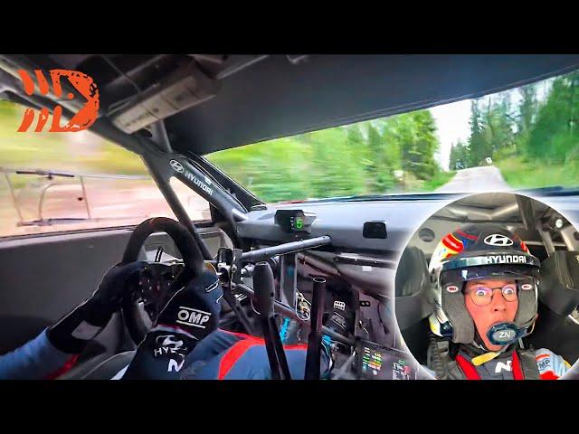 WRC Rally Finland Co-Driver Camera! Thierry Neuville i20N Rally1