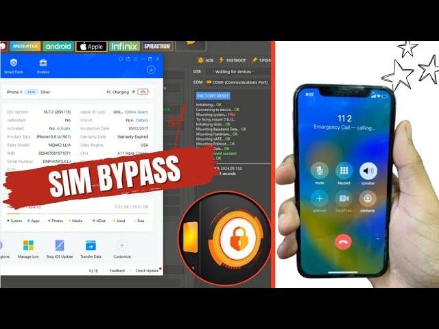 Iphone x sim bypass with signal icloud remove IOS 16.7.10 Fix with UnlockTool