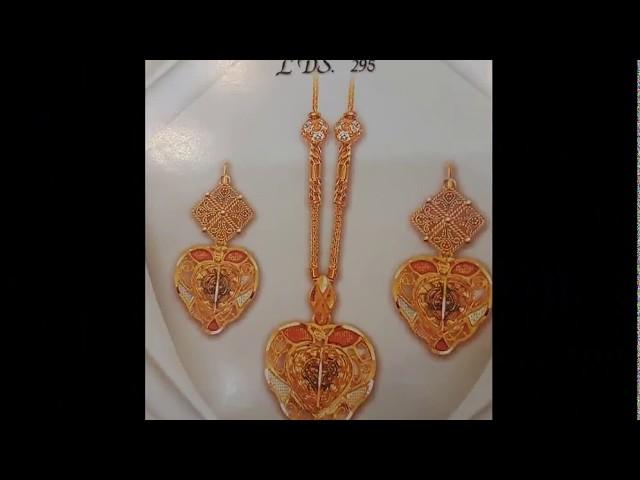 gold necklace long chain set designs pictures | razik jewelleries