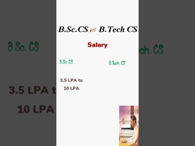 BSc CS vs B Tech CS Ke Baad Kitni Salary Milti Hai | BSc CS vs B Tech CS Which Is Better | Salary