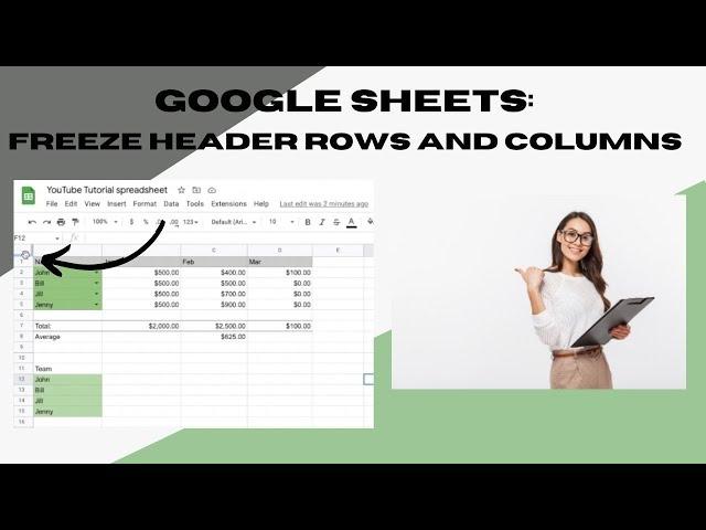 How To Freeze Header Rows and Columns In Google Sheets