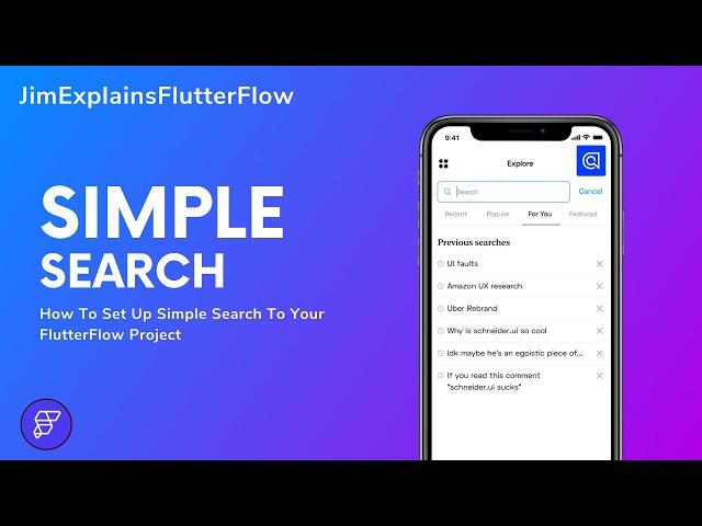 FlutterFlow - How To Set Up Search Bar