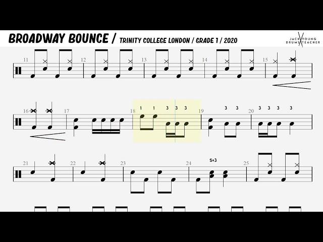 How to play Broadway Bounce On Drums 