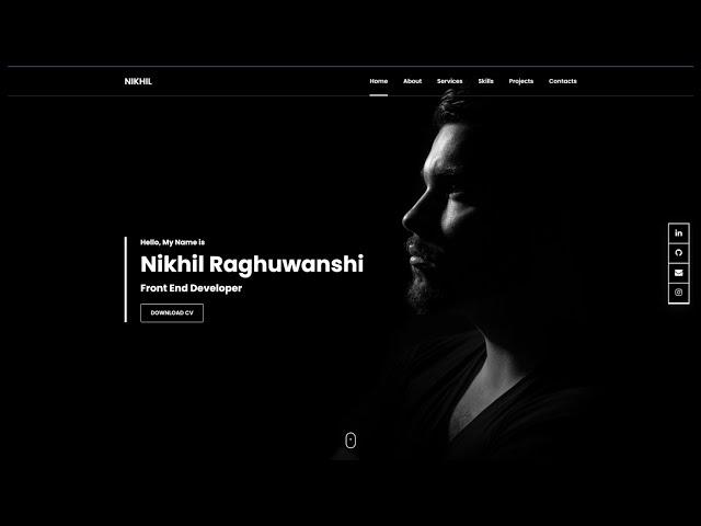 How To Make A Portfolio Website Using HTML CSS JS | Responsive Portfolio Design | CodingWithNick