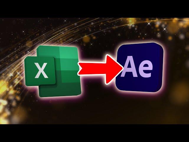 Create an Award show using Excel and After Effects