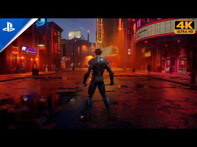 Gotham Knights - Nightwing Free Roam and Combat Gameplay (PS5 4K)