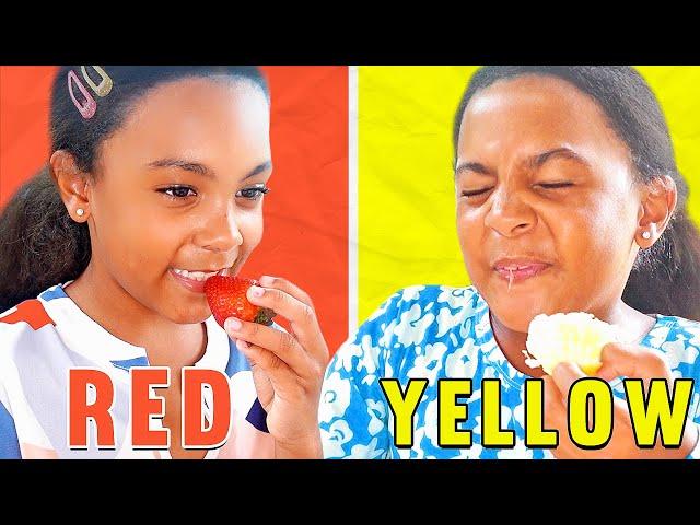 Eating ONE COLOR Food For 24 Hours!