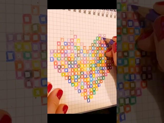 Hand painted love ️ heart art #shorts #art #youtubeshort #drawing #love #craft #entertainment