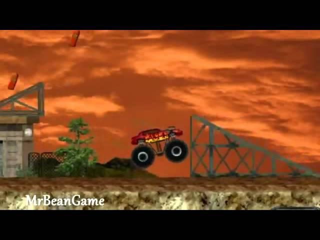 Monster Truck Demolisher - Flash Game Walkthrough (24 levels)