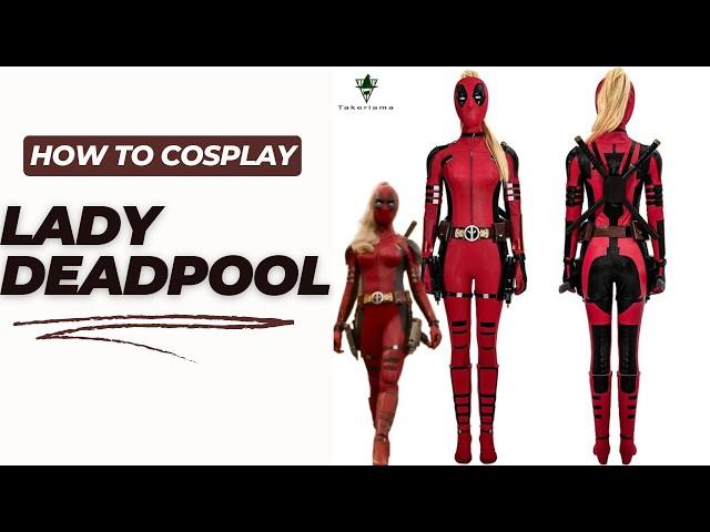 Lady Deadpool Cosplay Costume Female Deadpool & Wolverine Halloween Theme Party Outfits  #Takerlama