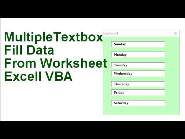 Textbox Fill Data from Worksheet Excell VBA Loop