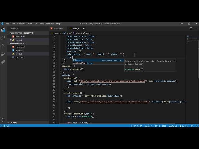 VueJS CRUD with PHP and MySQL - 4/4 | (Tagalog)